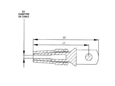 Swageless Jaw Terminal, SS304 OR SS316