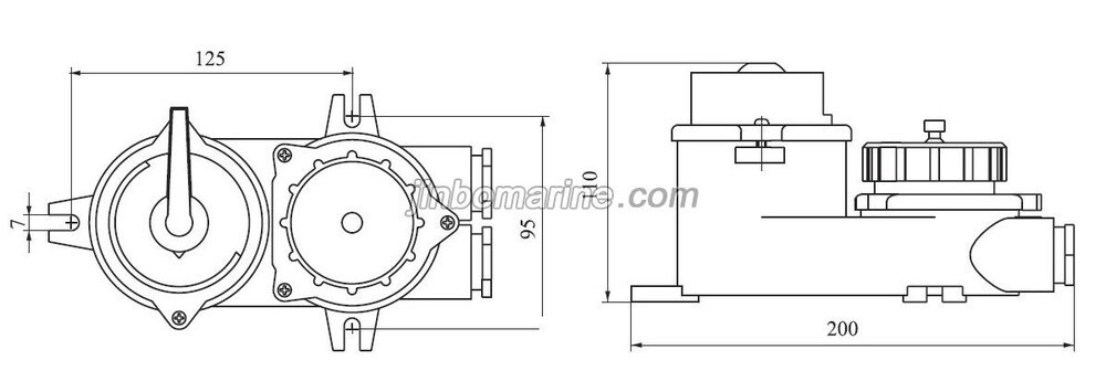 Marine Brass Socket with Chain Switch CZKLS2-2