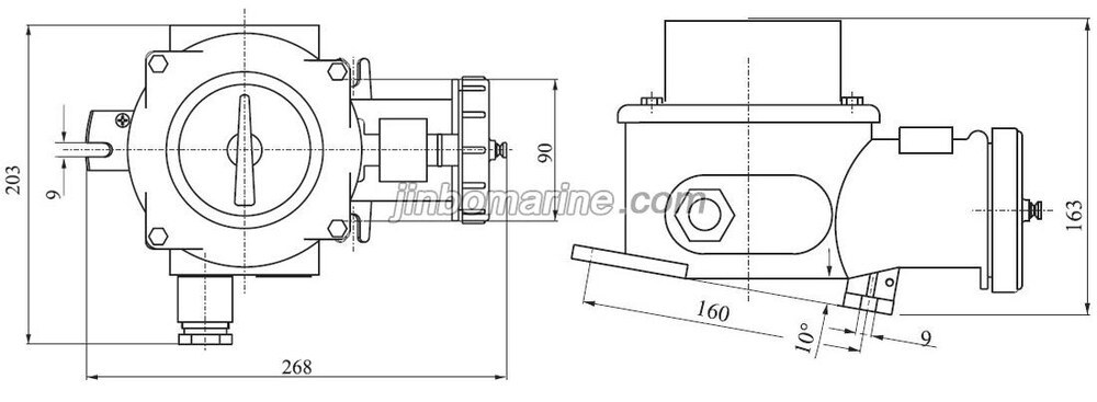 Marine Brass High-Current Water-tight Socket with Chain Switch CZKLS3-2