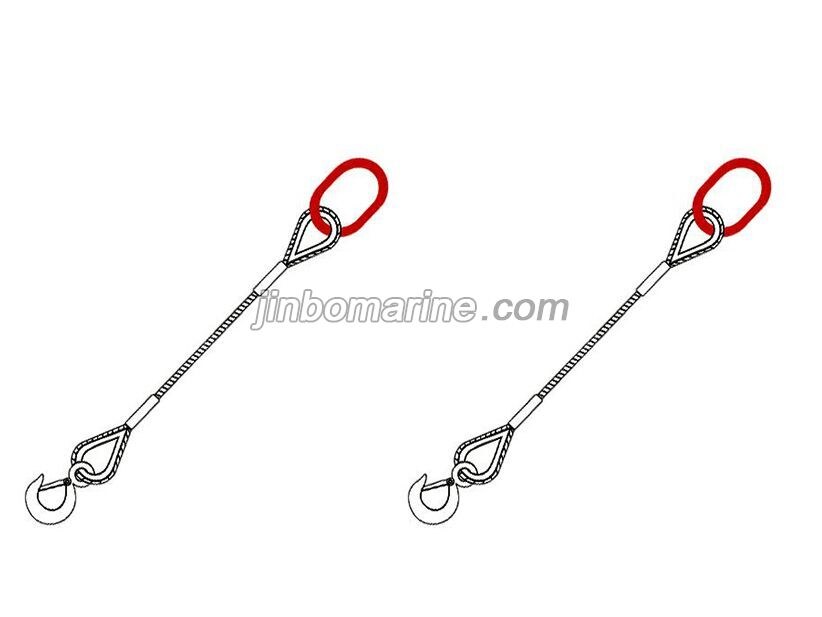 Slingle leg spliced wire rope sling - Image 1