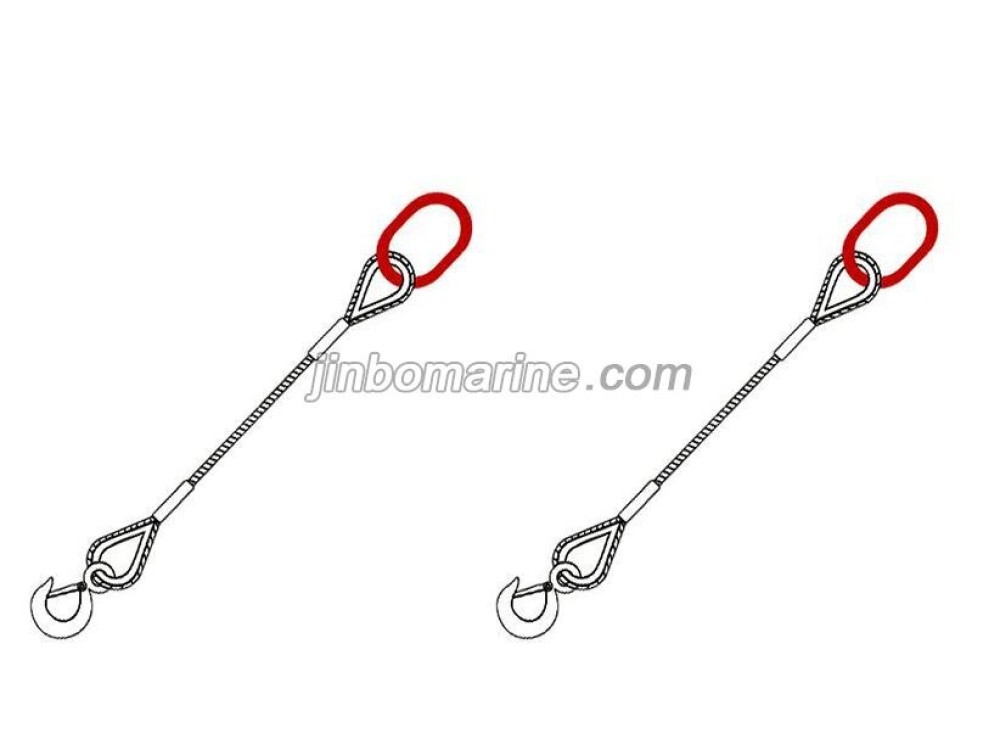 Slingle leg spliced wire rope sling