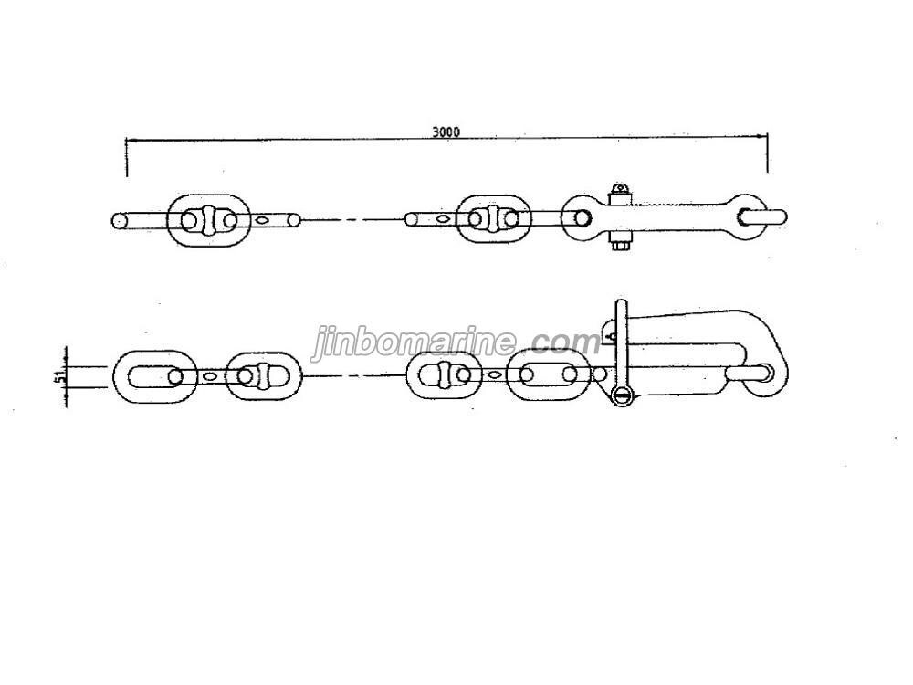 Snubbing chain with pelican hook - Image 1