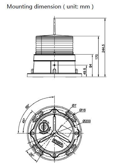 LED Solar Marine Navigation Light