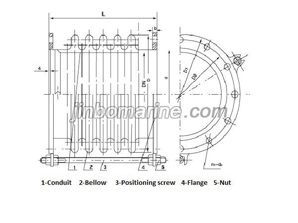 Stainless Steel Marine Bellows Expansion Joint CBM33-81