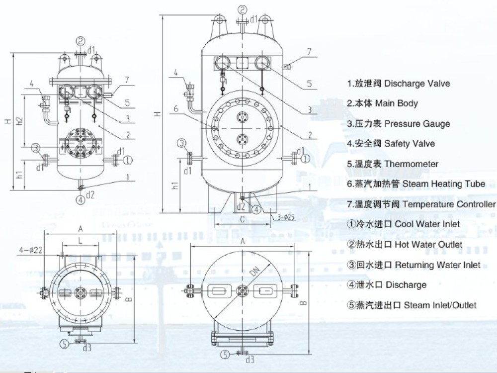 ZRG Series Steam Heating Hot Water Tank - Image 3