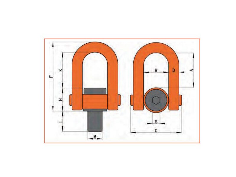 YDSZ Swivel Hoist Ring With Metric Thread