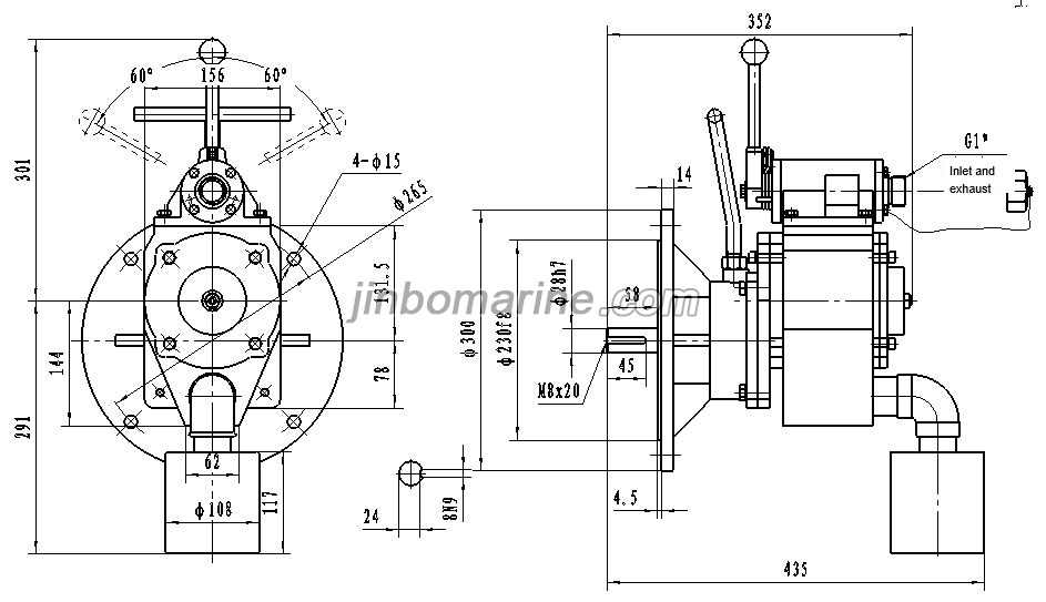 Marine Pneumatic Motor TMYJ4-4B/TMYJ6-4B