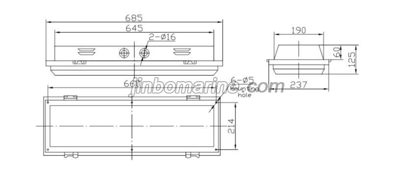 TPY20-2 Fluorescent Ceiling Light