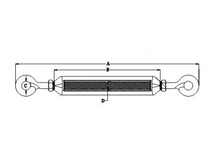 Turnbuckle, Frame Type (Eye & Eye End) SS3.4 OR SS316