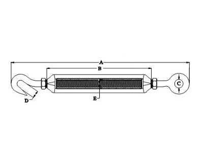 Turnbuckle Frame Type (Hook & Eye) SS304 OR SS316