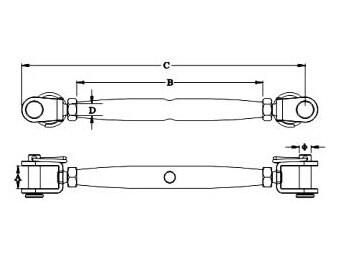 Turnbuckle Pipe (Jaw & Jaw ) SS304 OR SS316