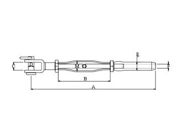 Turnbuckle Pipe (Wide & Wide Toggle)