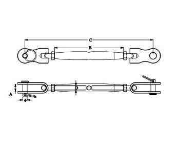 Turnbuckle Pipe (Wide & Wide Toggle) SS304 OR SS316