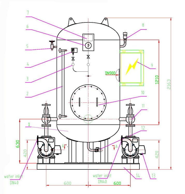 Marine Pressure Hydrophore Tank