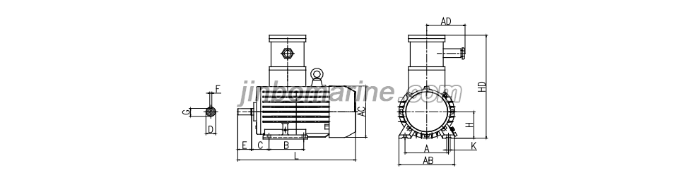 YB2&mdash;H Totally-Enclosed/Fan-Cooled /Three-Phase Marine Flameproof Motors