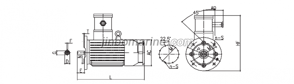 YB2&mdash;H Totally-Enclosed/Fan-Cooled /Three-Phase Marine Flameproof Motors