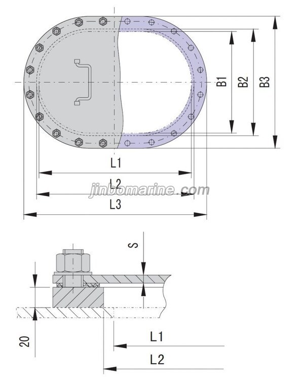 Marine Manhole Cover CB/T19-2001