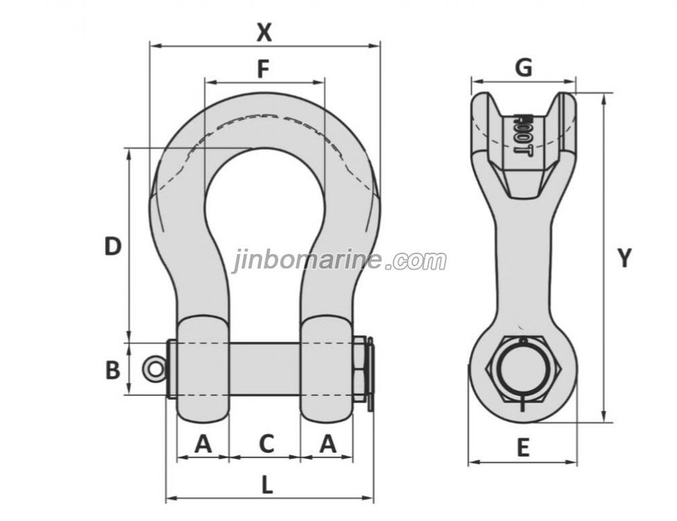 Type H14 Wide Body Shackle