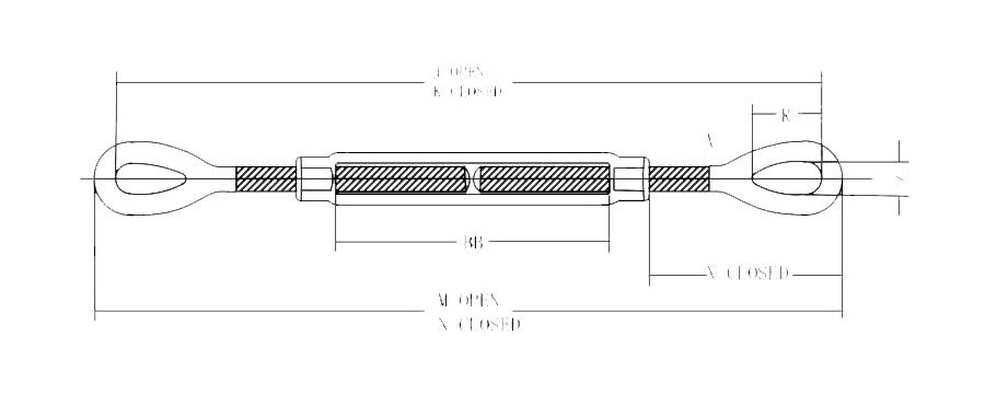 U.S. Type Turnbuckles With Eye And Eye