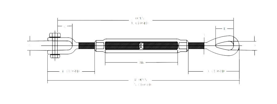 U.S. Type Turnbuckles With Eye And Jaw