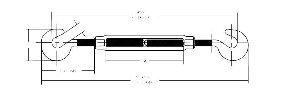 U.S. Type Turnbuckles With Hook And Hook