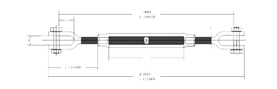 U.S. Type Turnbuckles With Jaw And Jaw