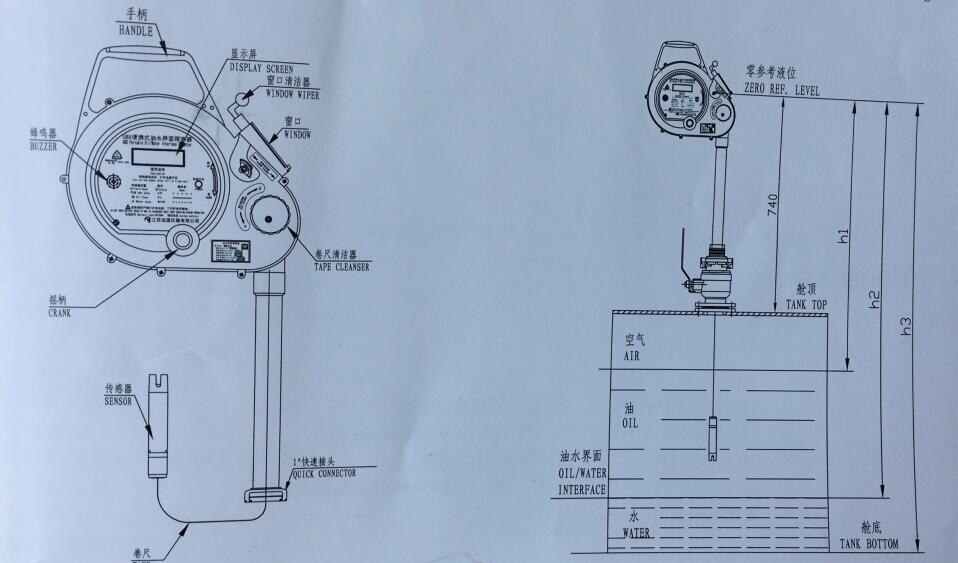 UBX Type Portable Oil-Water Interface Detector