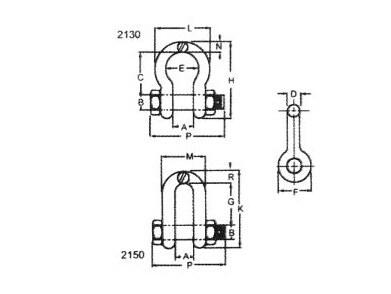 US Secutity Dee Shackles G2150, CSXK04BB