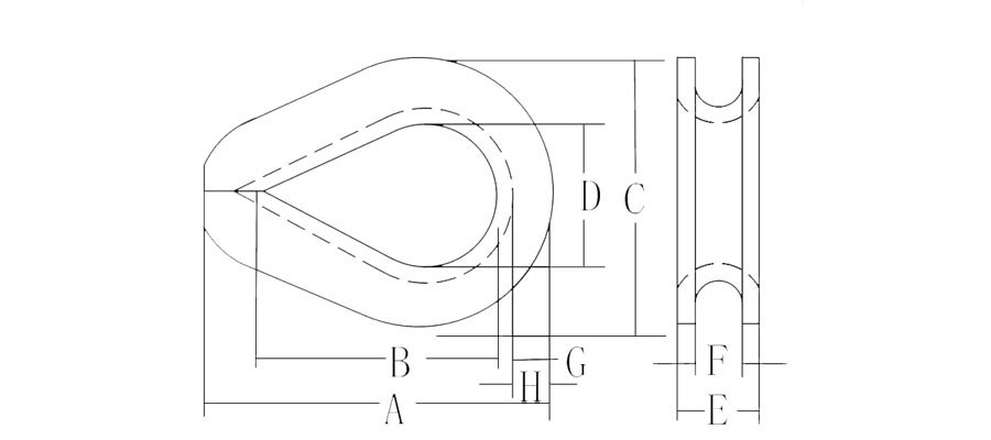 US Type Heavy Duty Wire Rope Thimbles G-414