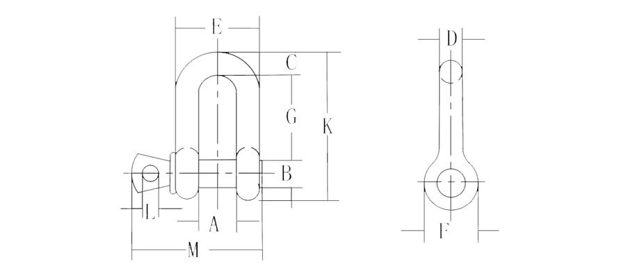 US Type Screw Pin Chain Shackle G210