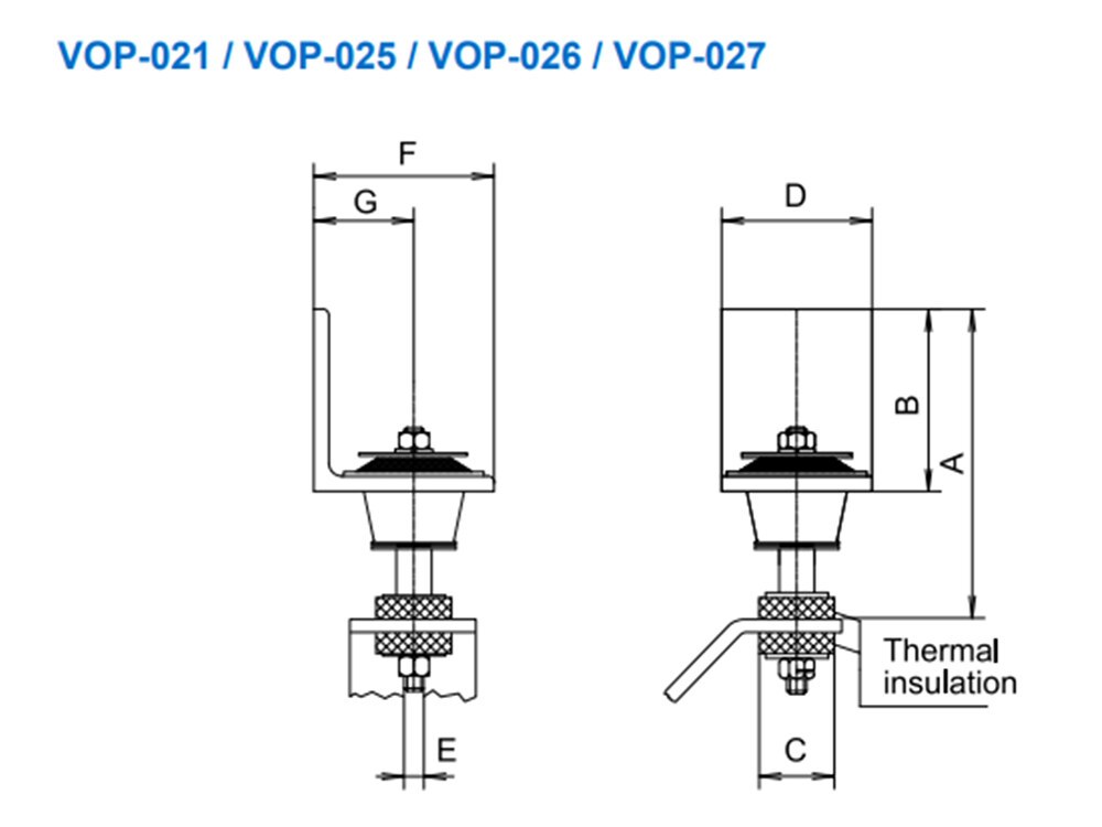 VOP-025 Fixed Suspended Hanger