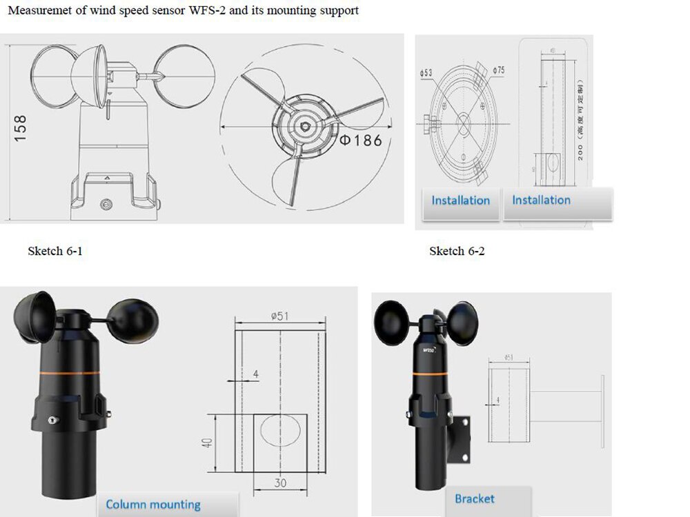 WFS-2 Wind speed sensor