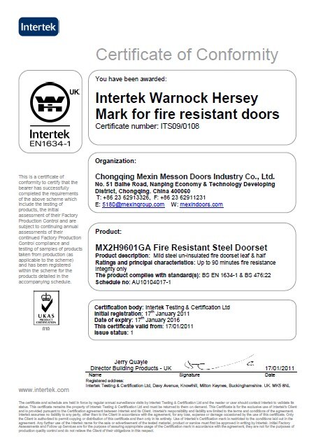 60min fire rate Hollow metal door