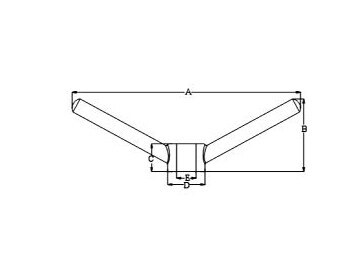 Wide Wing Nut (Long Type), SS304 OR SS316