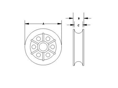 Wire Rope Sheave, SS304 OR SS316 BSSB02