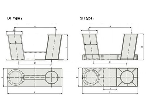 Welded Inclined Bollard GB T556-65