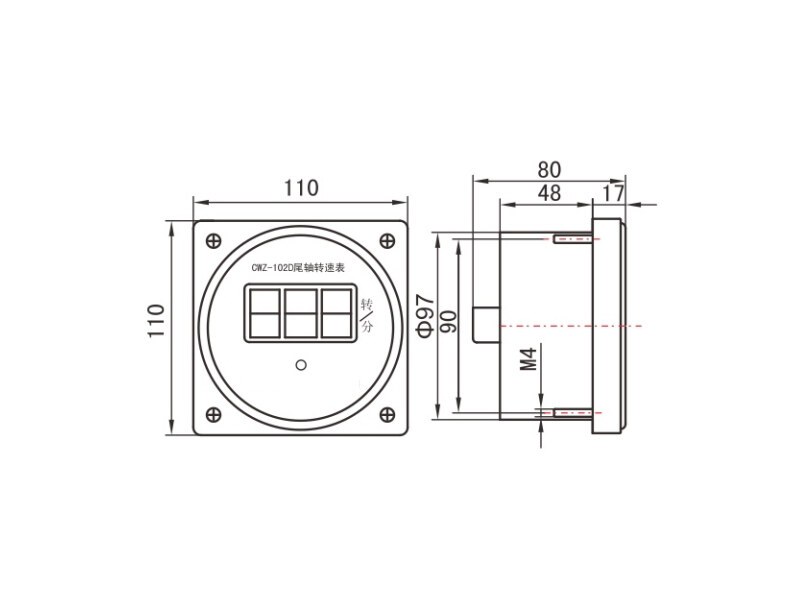 XMZ-42C3SS Digital Tachometer