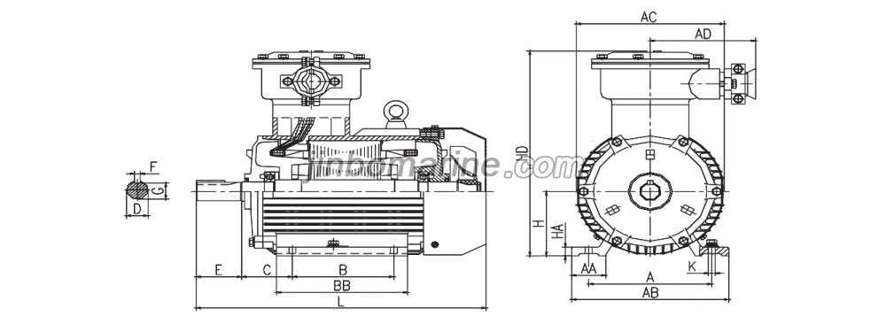 YB3 Series Three-Phase Flame-Proof Induction Motors