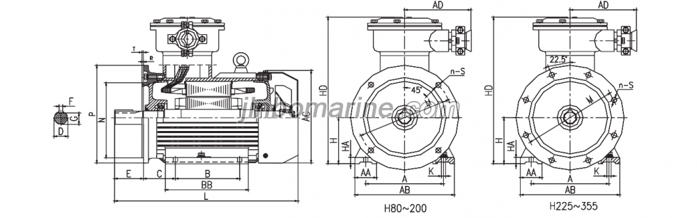 YB3 Series Three-Phase Flame-Proof Induction Motors