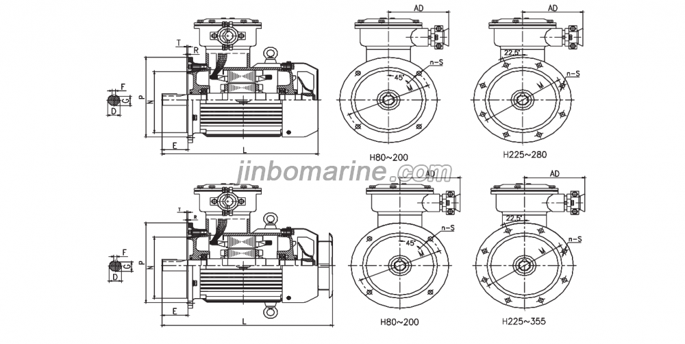 YB3 Series Three-Phase Flame-Proof Induction Motors