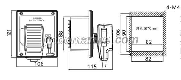 YCQ-5 Flush Type Mic Socket Box