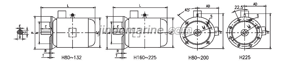 Y&mdash;H Fan-cooled Three-phase Squirrel-cage Marine Motor