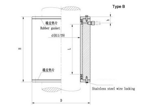 Gliding Water Tight Lower Rudder Carrier CB*790-87