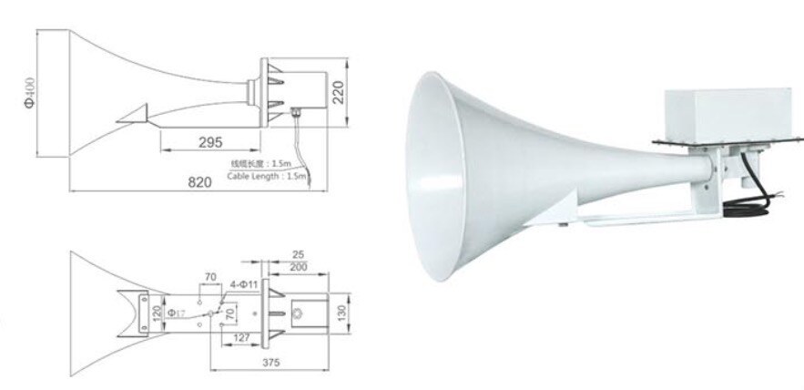 YHC100 YHC200 Marine Electric Whistle