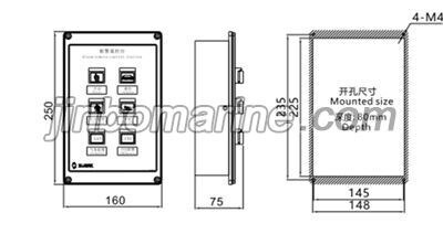 YKG-2P Wall Mounted Alarm Remote Control Station
