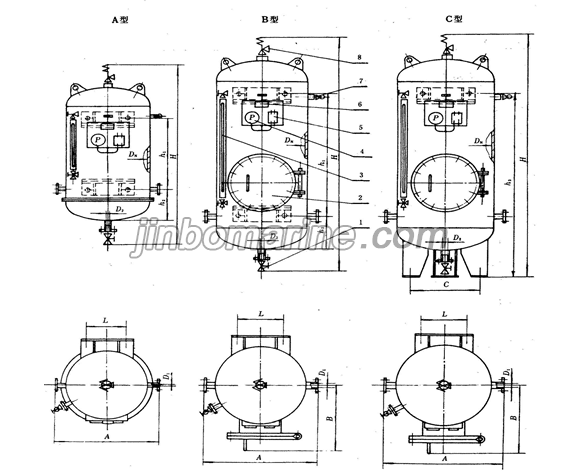 YLG-0.5 Fresh Water Hydrophore tank
