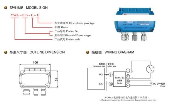 YSZK-01S-C-E Type Cabin Pressure Transmitter