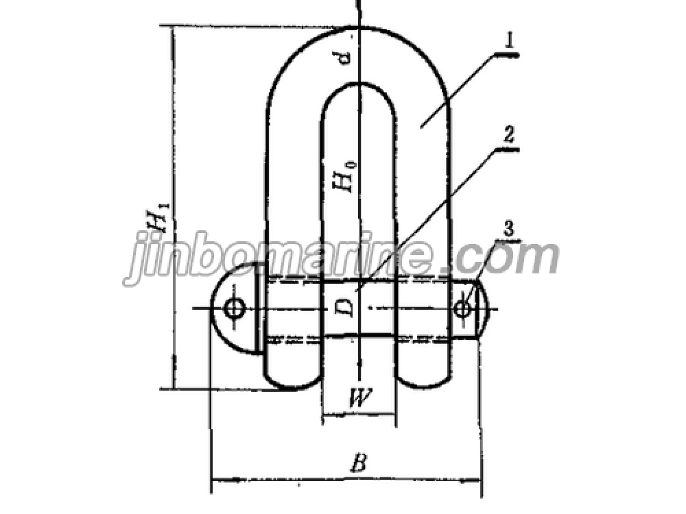 1-130T Z Type Engineering Ship Shackles CB3105 - Image 1