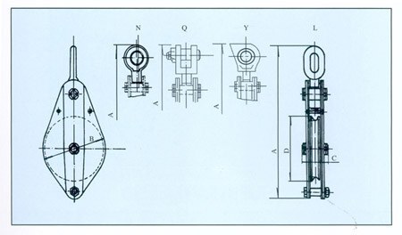 ZHC Serie Single Sheave Marine Wire Pulley