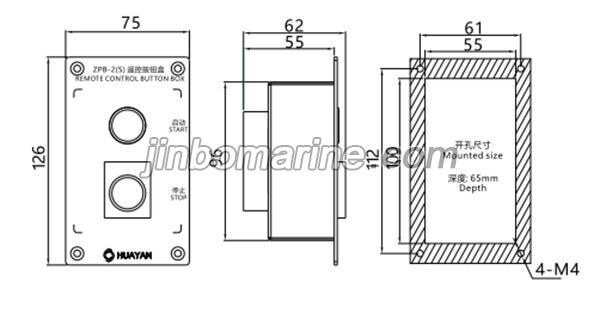 ZPB-2(S) Remote Control Button Box